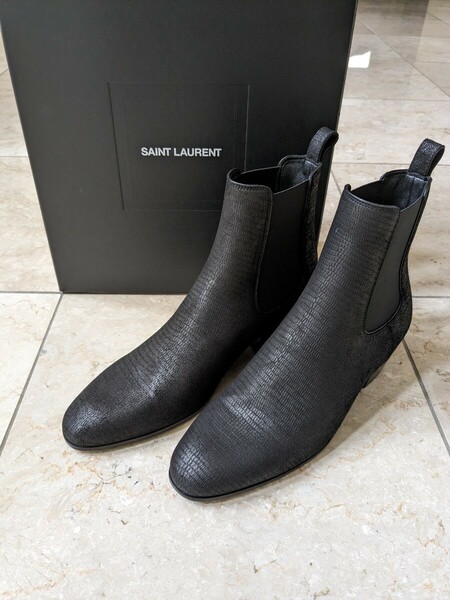 SAINT LAURENT チェルシーブーツ 43 黒 サイドゴア