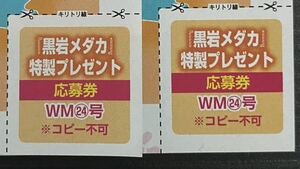 【2枚セット】週刊少年マガジン24号 『黒岩メガネに私の可愛いが通じない』特製クリアファイルプレゼント応募券2枚セット