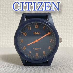  Citizen citizen Q&Q наручные часы Q&Q аналог 10 атмосферное давление водонепроницаемый уретан ремень женский мужской темно-синий кварц 3 стрелки раунд 