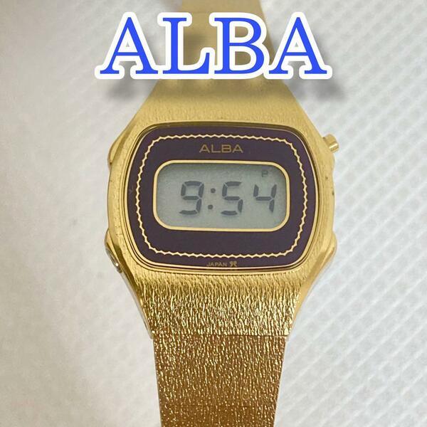 SEIKO　セイコー　ALBA 　アルバ　デジタル　腕時計　ゴールド