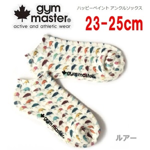 gym master ジムマスター ハッピーペイント アンクルソックス ルアー 23-25cm　G957394R　靴下　ソックス