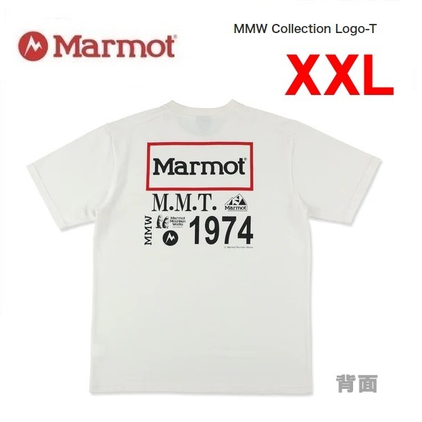 Marmot マーモット MMWコレクションロゴＴシャツ ホワイト XXL　TSSMC404　メンズ　Tシャツ　アウトドア