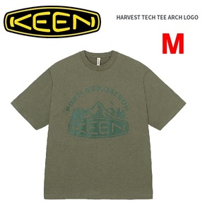 KEEN キーン ハーベスト テック Tシャツ アーチロゴ グリーン M　1028442　メンズ　Ｔシャツ　アウトドア