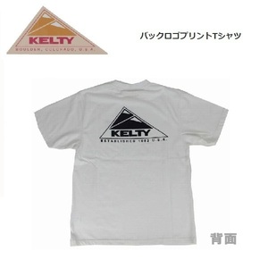 KELTY ケルティ バックロゴＴシャツ ホワイト L　KE23113032　メンズ　アウトドア　キャンプ　バックプリント