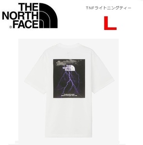 THE NORTH FACE ザノースフェイス TNFライトニングＴシャツ ホワイト L　NT32457　メンズ　バックプリント　アウトドア