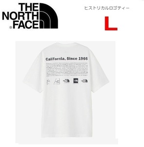 THE NORTH FACE ザノースフェイス ヒストリカルロゴＴシャツ ホワイト XL　NT32407　メンズ　バックプリント　アウトドア