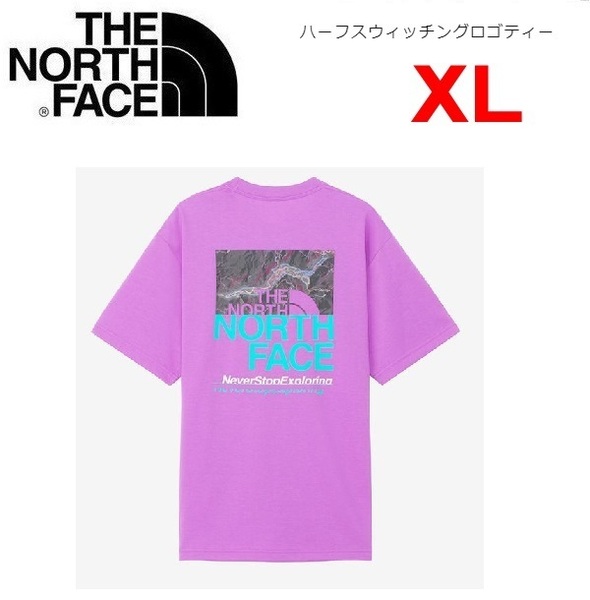 THE NORTH FACE ザノースフェイス ハーフスウィッチングロゴＴシャツ オーバジーン XL　NT32458　メンズモデル　バックプリント