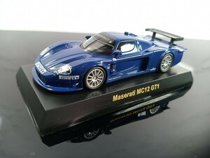 京商 Maserati MC12 GT1 S=1/64　マセラティミニカーコレクション/箱なし/サークルKサンクス限定/カードあり/ブルー