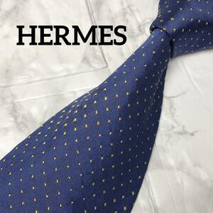  модный. высшее .HERMES Hermes галстук голубой желтый 