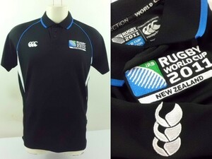 2011 ラグビー ワールドカップ 公式 カンタベリー Canterbury 半袖 男性用 ポロシャツ 黒 L ニュージーランド RUGBY WORLDCUP COLLECTION