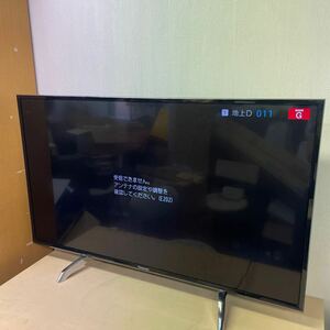 液晶テレビ Panasonic パナソニック　TH-43DX750 2017年製　 B-CASカード付き　リモコン　通電確認のみ　直接引取り可　ヤマト家財Bランク