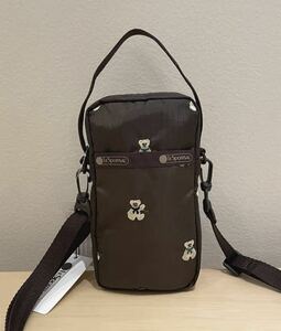  Le Sportsac teddy bear embroidery Mini shoulder bag 