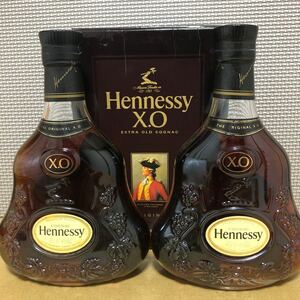 古酒 未開栓　ブランデー コニャック Hennessy XO 黒キャップ 2本セット350ml Y052809