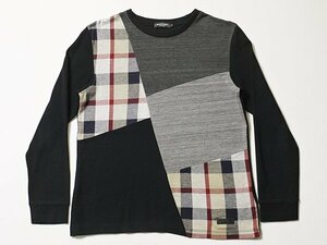 BLACK LABEL CRESTBRIDGE Black Label k rest Bridge switch cut and sewn regular goods three . association check tops 