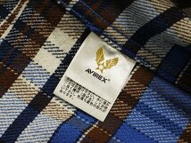 AVIREX　アヴィレックス　長袖　ワークシャツ　正規品　上野商会　厚手　コットン　チェック　シャツ　Sサイズ_画像6