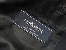 NEWYORKER　ニューヨーカー　銀ボタン　紺ブレザー　正規品　テーラードジャケット　2Bジャケット　2つボタン　ブレザー　サマーウール_画像2