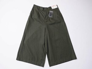 新品◆　UNIQLO　ユニクロ　ガウチョパンツ　リネンコットン　ワイドクロップドパンツ　Lサイズ　正規品　麻　綿　