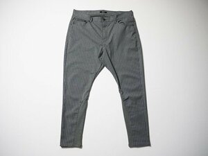 美品◆　glamb　グラム　Poly pants　ポリーパンツ　正規品　Lサイズ　ストライプ　ストレッチ　サルエルパンツ　立体裁断　