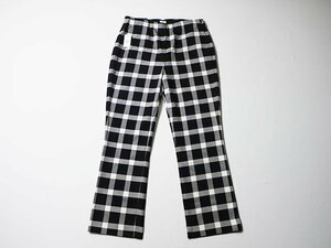  новый товар * GAP Gap проверка брюки CROP FLARE укороченные брюки flare pants размер 4 стрейч высокий laiz