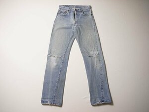 ビンテージ◆　80s　USA製　Levi's　リーバイス　501　赤耳　デニムパンツ　W29　セルビッジ　ジーンズ　オールド　グランジ　クラッシュ