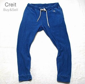 E141# standard indigo dyeing * Champion sweat pants pants L