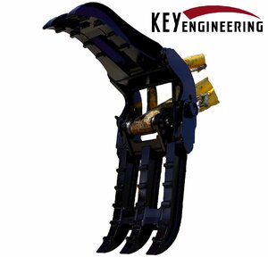 最新型 機械式フォーク「型式KF-30X4」(2点止め) 質量108kg ブッシュ紛失防止ロック付 PC30,ZX30,SK30 (運賃着払い)キーエンジニアリング製