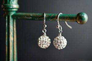  surgical stainless steel earrings 324pave ball metal allergy correspondence metal fittings use 
