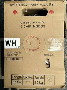 Cat5e UTP кабель 0.5-4P NSEDT 300m (WH белый ) сделано в Японии линия не использовался 