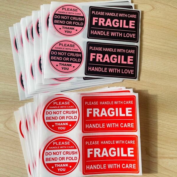 海外製フラジールステッカー　fragile 計160枚