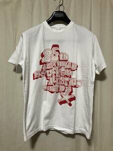 SOUTHERN ALL STARS 25th サザンオールスターズ プリント入り半袖Tシャツ 白 L 中古品 SUMMER LIVE 2003