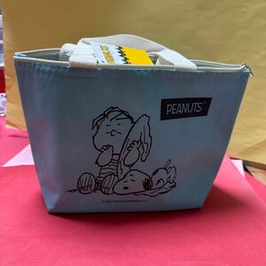 SNOOPY 保冷トートバッグ ミニ　ブルー