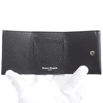 メゾンマルジェラ 財布 メンズ レディース 三つ折り財布 ディアスキン ブラック Maison Margiela S35UI0529 中古_画像3