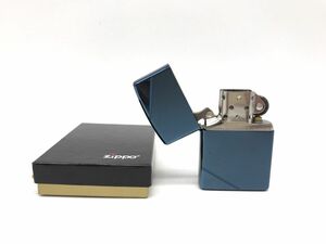 0501-145T⑳23404 佐川 ライター ZIPPO ジッポ BRADFORD J 02 ブルー オイルライター　喫煙具　ブラッドフォード　箱付