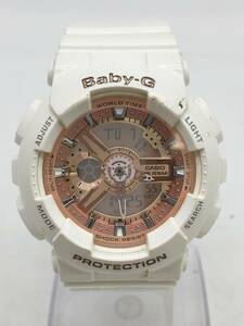 0502-503MK⑨5746 RP wristwatch operation Casio CASIO BA-110 Baby-G baby ji- digital white color 