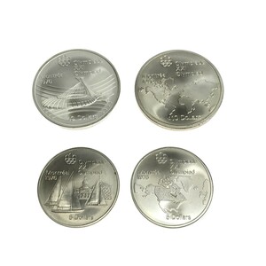 [ памятная монета 4 шт. комплект ]1976 год montoli все Olympic 10 доллар ×2 5 доллар ×2 серебряная монета . колесо серебряный Canada коллекция текущее состояние M764