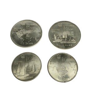 [ памятная монета 4 шт. комплект ]1976 год montoli все Olympic 10 доллар ×2 5 доллар ×2 серебряная монета . колесо серебряный Canada коллекция текущее состояние M757