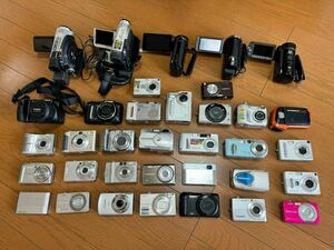 デジカメまとめ売り 35個NIKON OLYMPUS SONY CASIO Panasonic Canon FUJIFILM SANYO コンパクトデジタルカメラ ジャンク品