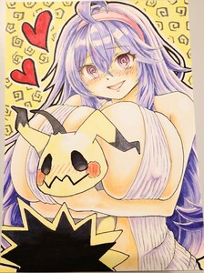 Art hand Auction Doujinshi handgezeichnete Kunstwerk Illustration Pokemon Occult Mania Pocket Monsters Mimikyu Mimikyu handgezeichnete Illustration Handgezeichnetes Doujinshi-Mädchen, Comics, Anime-Waren, Handgezeichnete Illustration