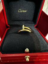 【Cartier】カルティエ K18YG ジュスト アンクル リング ダイヤモンド #53_画像1