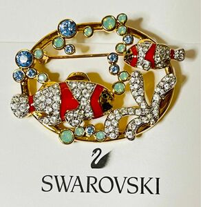 SWAROVSKI スワロフスキー カクレクマノミ 親子 ブローチ