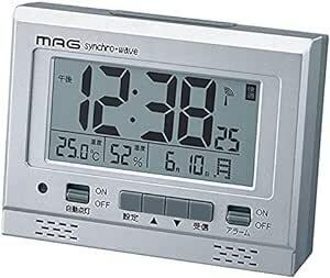 MAG(マグ) 目覚まし時計 電波 デジタル エアサーチグッドライト 環境目安表示機能 バックライト 自動点灯 スヌーズ機能付