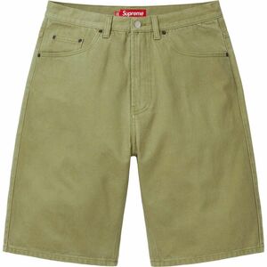 supreme Baggy Denim Short Light Olive シュプリーム　バギーデニムショーツ　34インチ