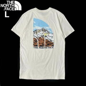 1円～!売切!【正規新品】THE NORTH FACE◆S/S GRAPHIC INJECTION TEE 半袖 Tシャツ US限定 ビッグロゴ グラフィック 上質(L)白 180902-15