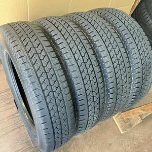 良品! スタッドレス155/80R14LT 4本／BS VL1 8分,8分上 送料込9200円〜 A4206-02