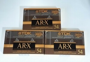  unopened TDK AR-X54 cassette tape normal position 3 point set 