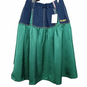 新品未使用☆PERSON'S パーソンズ スカート 大きいサイズ タグ付き LL 可愛いデザイン デニム