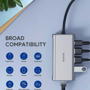 HOYOKI USB Cハブアダプター 9イン1 USB Cアダプター ハブ USB Type-C アダプタ