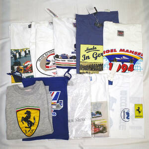 refle【未使用あり】 Tシャツ まとめ ８枚 トレーナー HONDA GOOD YEAR Rothmans Ferrari BRABHAM Williams 袋 ［①］