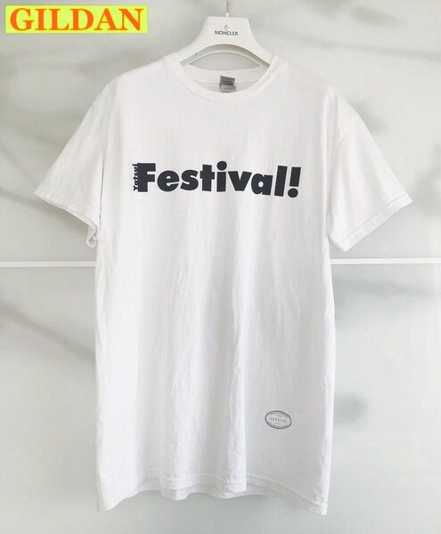 【GILDAN】YATSUI FESTIVAL FES/TangTangデザイン/ギルダン/ロゴ/Tシャツ/ホワイト/白【人気】