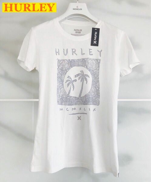 【新品未使用】HURLEY/ハーレー/Tシャツ/ヤシの木/パームツリー/Sサイズ/白/ホワイト